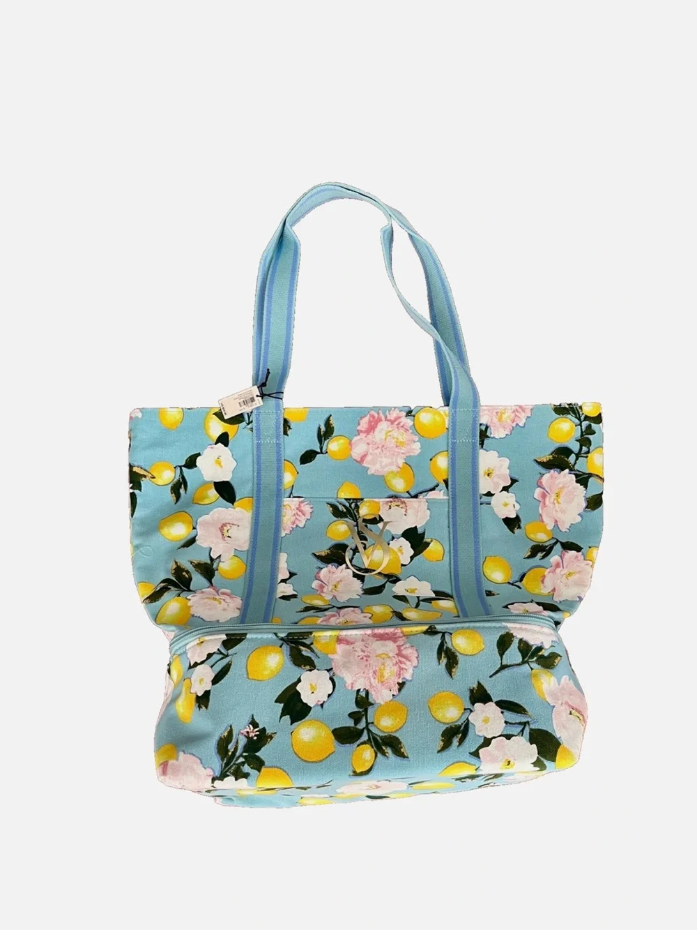 NWT Victoria's Secret Swim Insulated Cooler Tote Teal Blue Lemons Beach Bag